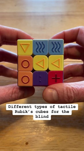 9.6K views · 145 reactions | Tactile Rubik’s Cubes for the Blind #blind #games #tactile #rubikscube | Blind on the Move | Facebook