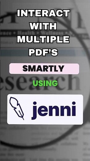 Interact with Multiple PDFs & Sources Simultaneously Using Jenni AI! 📄🤖