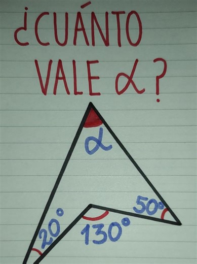 ¿Cuánto mide el ángulo alfa?