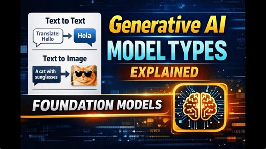 Generative AI Model Types Explained | Text-to-Text, Text-to-Image, Foundation Models | Courses Teach