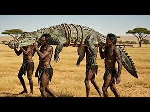 Life 2,1M Years Ago: Prehistoric Humans (Homo habilis) VS Giant Crocodile – The Deadliest Encounter