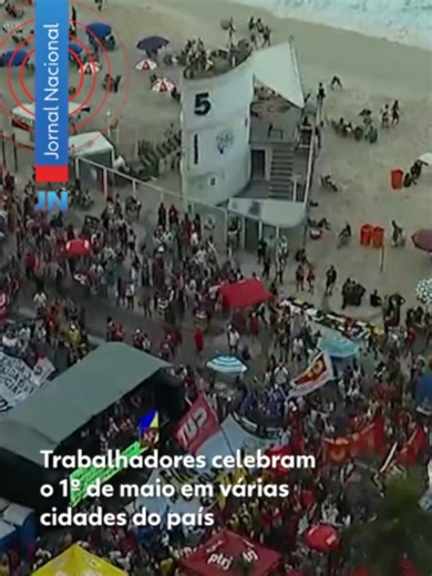 Feriado - Os trabalhadores celebram o 1º de maio em várias cidades do país. O dia começou com um café da manhã distribuído para os trabalhadores em Vitória. Também teve apresentação de grupos de samba, no centro da cidade. No Rio, houve atendimentos de cidadania e inclusão na Quinta da Boa Vista. Além da oferta de até cinco mil vagas de trabalho. À tarde, manifestantes se reuniram na praia de Copacabana. Em São Paulo, que tem o maior número de trabalhadores formais do país, foram vários eventos