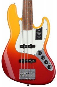 Fender Player Plus Active Jazz Bass V - Tequila Sunrise with Pau Ferro Fingerboard