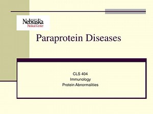 Paraprotein Diseases - SlideServe
