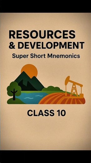 “🔥 Class 10 Resources & Development Mnemonics | 10 Sec Mein Full Chapter Yaad! 😱📚”