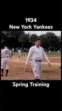 1934 New York Yankees Spring Training Footage #trendingshorts #baseball