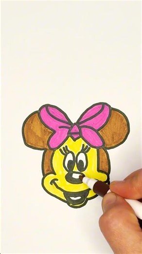 Cute Minnie Mouse Coloring 🎀🎨 | Wait for the Final Color
