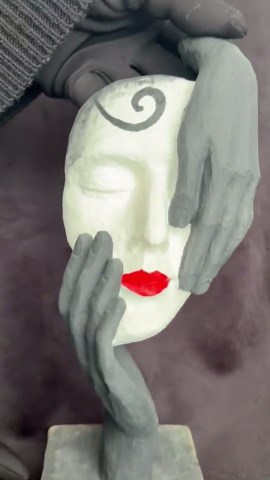 Luxury Abstract Face Sculpture | Handmade Modern Home Decor | Unique Surreal Art Gift - Etsy