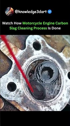 Watch How Motorcycle Engine Carbon Slag Cleaning Process Is Done
