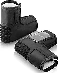 NoCry Snowmobile and Motorcycle Handlebar Muffs - Wind and Waterproof ATV Hand Warmers to Keep Hands Warm and Dry - Extra Wide, Tough & Wear Resistant Bike Mittens for Handlebars - One Size Fits All