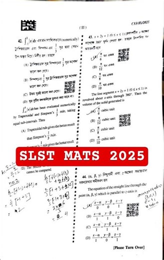 🔴 SLST 2025 mathematics question paper #slst #maths #mathematics #slst2025