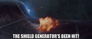 The shield generator's been hit!