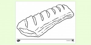 Cheese Roll Colouring Sheet