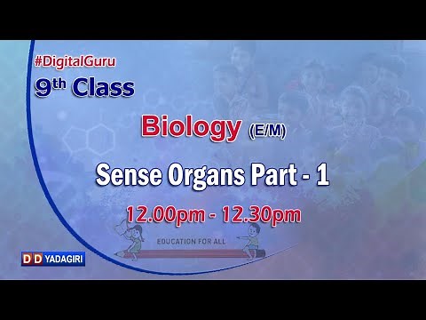 9th Class Biology (E/M) || Scense Organs Part- 1 || School Education || December 03, 2020