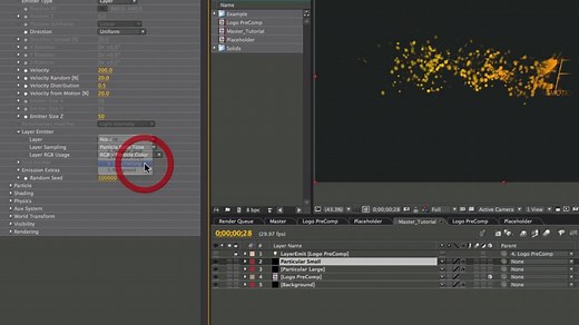 After Effects Tutorial: Trapcode Particular Logo Dissolve
