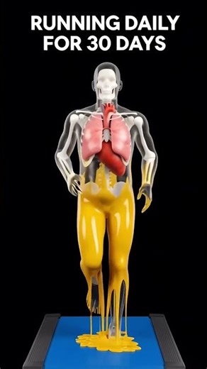 Running Every Day for 30 Days: 3D Fat Loss & Body Transformation Animation