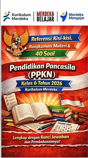 Referensi Kisi-kisi, Rangkuman Materi & 40 soal Pendidikan Pancasila (PPKN) Kelas 6 Tahun 2026