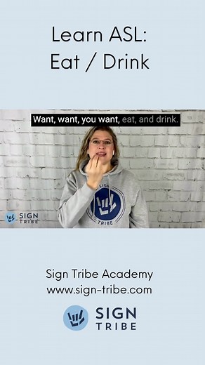 1.9K views · 62 reactions | 蘭 Learn how to sign "EAT & DRINK" in...
