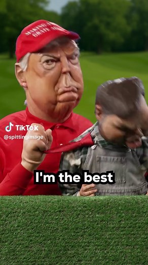 Spitting Image: Trump Gets It in the Hole!
