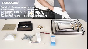 Modern LED Ceiling Light 38.2in 90W Dimmable LED Ceiling Lights with Remote Control 6 Squares Frame Semi Flush Mount Ceiling Light Fixtures for Living Room Dining Room Bedroom Kitchen…