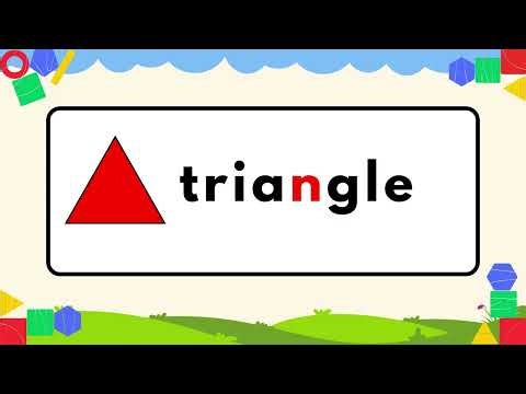 Triangle Spelling ✍️ | Learn Spelling of Triangle Shape for Kids | Triangle Shape Spelling