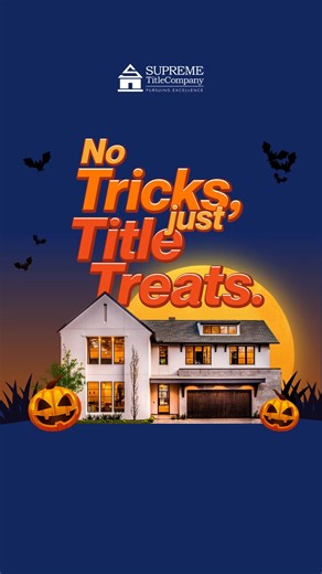 From title searches to smooth closings, 𝐰𝐞 𝐝𝐞𝐥𝐢𝐯𝐞𝐫 𝐧𝐨𝐭𝐡𝐢𝐧𝐠 𝐛𝐮𝐭 𝐭𝐫𝐞𝐚𝐭𝐬. 🎃 No tricks, just smooth transactions, every time! 🍬🏠✨ #TitleExperts #NoTricksOnlyTreats #ClientFirst #SUPREMETitleKaty #PursuingExcellence | Supreme Title