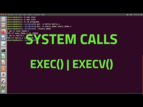 System Calls in linux | exec | execv