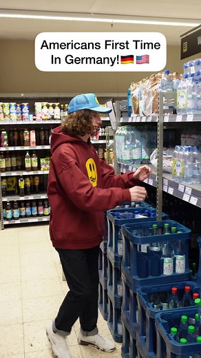 2.9M views · 7.8K reactions | Americans First Time In Germany! (ft: @zackbachelor ) #explorepage #reels #germany #learngerman #lifeingermany #supermarkt #germanlessons #pfand #american #funny #german #zacxcviii | Zac XCVIII | Facebook