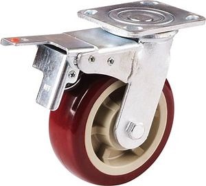 [Hot Item] Industrial Iron PU Wheel Heavy Duty Caster with Brake
