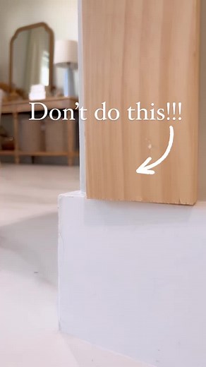 One of the best tricks for building an accent wall without taking off your baseboards! Most of the time, if you were to add aboard directly on top of your baseboard, it would hang over the edge. By adding quarter or half round first, you get a smooth and seamless finish that is absolutely worth the extra step 😍 it’s the difference between an OK and professional finish! Try it out on your next project. . . Shoutout to my girl @lakeandlumber for showing this to me ❤️ . . . #accentwall #featurewal