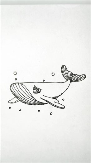 How to Draw a Whale Step by Step | Easy Whale Drawing Tutorial #shorts