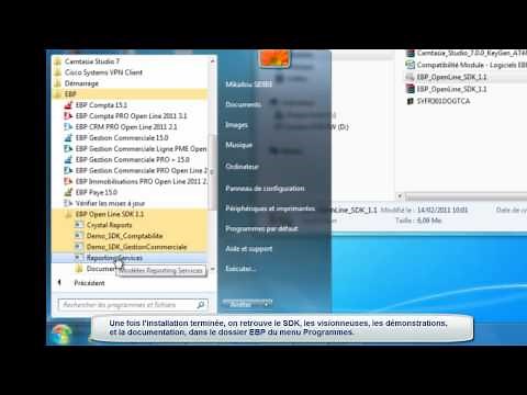 Tutoriel logiciel EBP - module SDK, installation et démonstration
