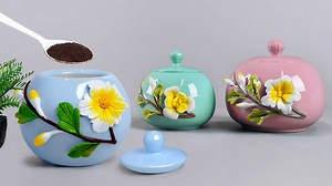 677K views · 12K reactions | Sugar pot / Coffee pot making at home with Cement // Cement pot making | Kuti Bari | Facebook