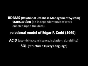 Relational Databases (part 1 of 6)