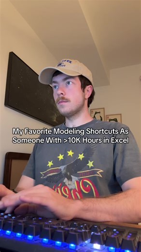 My Favorite Modeling Shortcuts Ctrl Arrow Keys: Jump to the end of a data range Ctrl Shift Arrow Keys: Select a range of data Ctrl Pg. Up/Down: Move up or down tabs F12: Save a file F2: Edit a formula directly Alt = =: Sum selection above Shift Space: Select a row Ctrl Space: Select a column F4: Toggle locking rows or columns Alt I R: Insert row Alt I C: Insert colum Alt H O H: Adjust row height Alt H O W: Adjust column width Ctrl Home: Return to top left cell