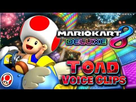 All Toad Voice Clips • Mario Kart 8 Deluxe • Voice Lines Nintendo Switch (Samantha Kelly)