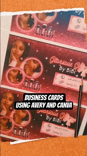 diy business cards using Avery and Canva