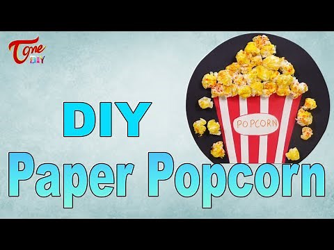 DIY Popcorn Paper Craft 🍿 | Easy Popcorn Decoration for Kids and Parties | ToneDIYMadeEasy |