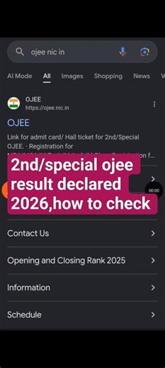 2nd/special ojee result out 2026#how to check #.#resultojee#declared2026#.
