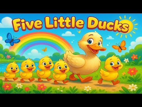Five Little Ducks | Kids Songs with Actions | Fun Learning for Toddlers 🦆👏🎶