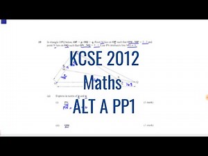 KCSE 2012 MATHS ALT A PP1 Question 19