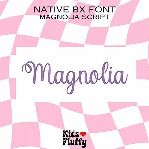 Native BX Font Magnolia Script - Bx Font - Embrilliance Native BX Font - for Embrilliance Program - Satin Stitch Font - Script Font - Etsy