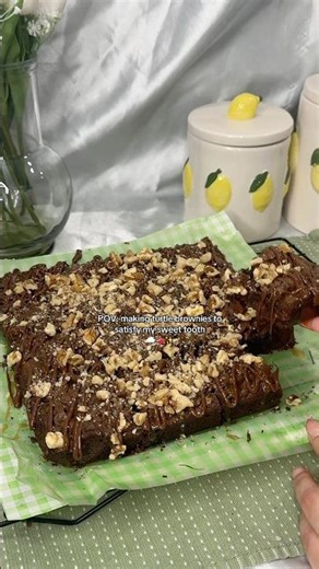 Gluttonous Caramel Brownies🤍 #chocolate #brownie #recipe #baking