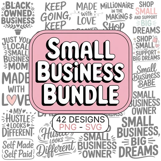 Small Business SVG PNG Bundle: 42 Handmade Designs (digital Download - Etsy