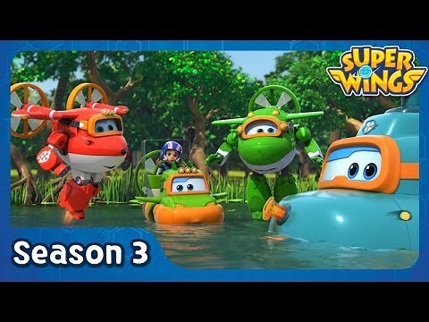 Lost In the Everglades | super wings season 3 | EP04