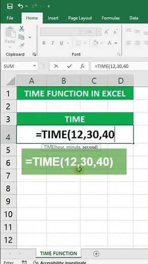 Time with =TIME(hr,min,sec) | #ExcelTips