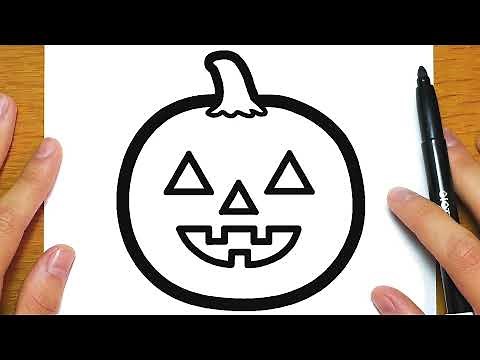 COMMENT DESSINER UNE CITROULLE POUR HALLOWEEN | Dessins faciles
