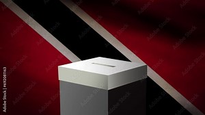 Casting vote into the ballot box during Trinidad and Tobago election