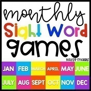 Editable Sight Word Games - Monthly Bundle