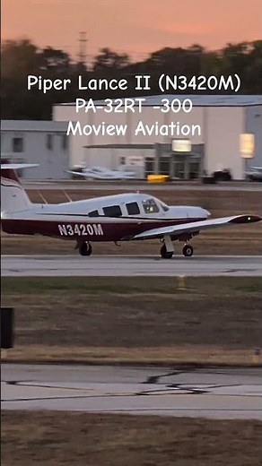General Aviation Plane Spotting Piper Lance II (N3420M) Take OFF.